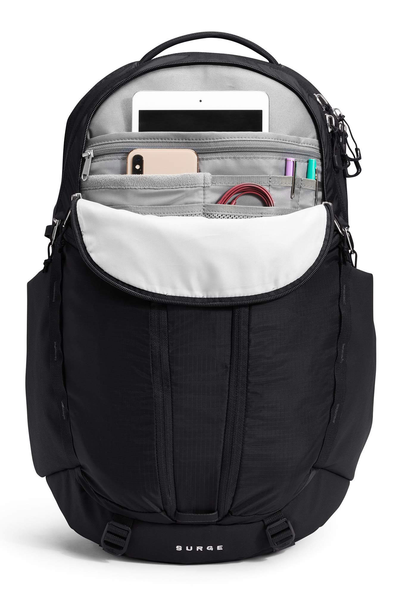 The North Face Surge Water Repellent Ripstop Backpack, Alternate, color, 