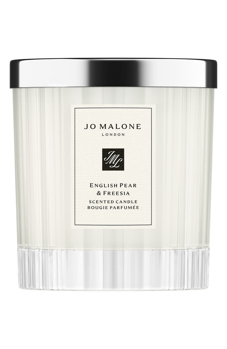 Jo Malone London<sup>™</sup> English Pear & Freesia Home Candle Fluted Glass Edition, Main, color, 