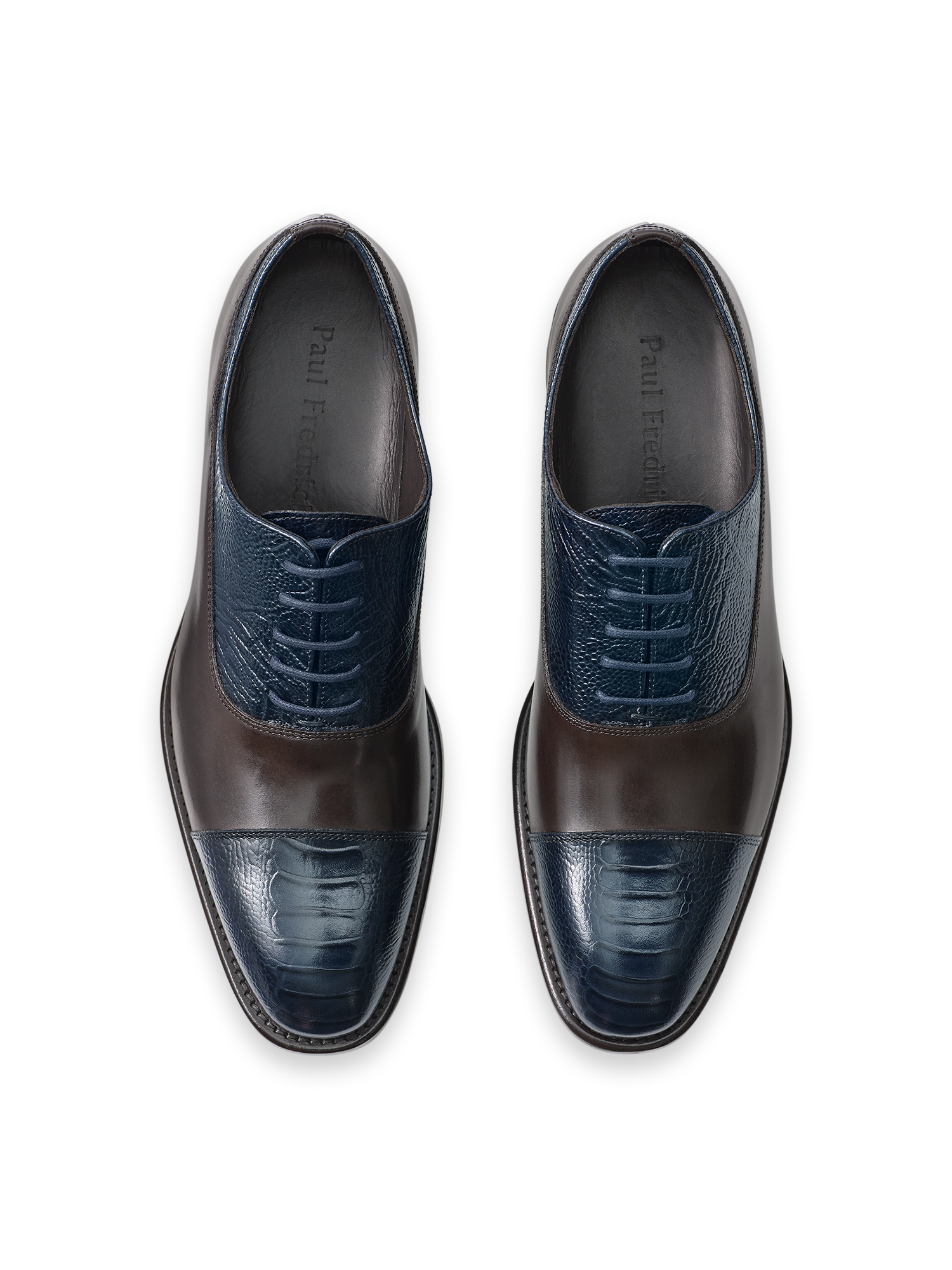 Brandan Oxford, Alternate, color, Navy/Brown
