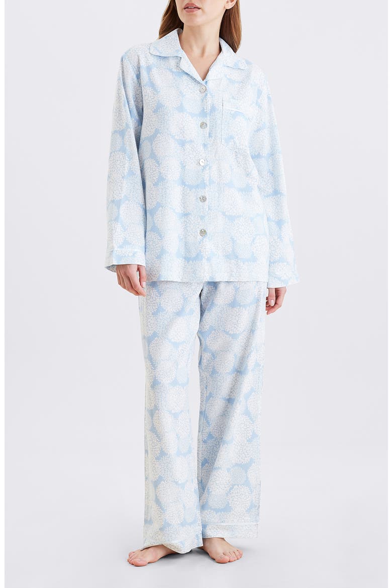 Snowball Cosy Cotton Blend Pajamas, Alternate, color, WINTER BLUE