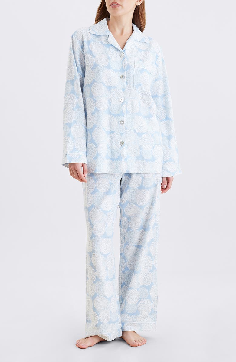 Papinelle Snowball Cosy Cotton Blend Pajamas, Alternate, color, Winter Blue