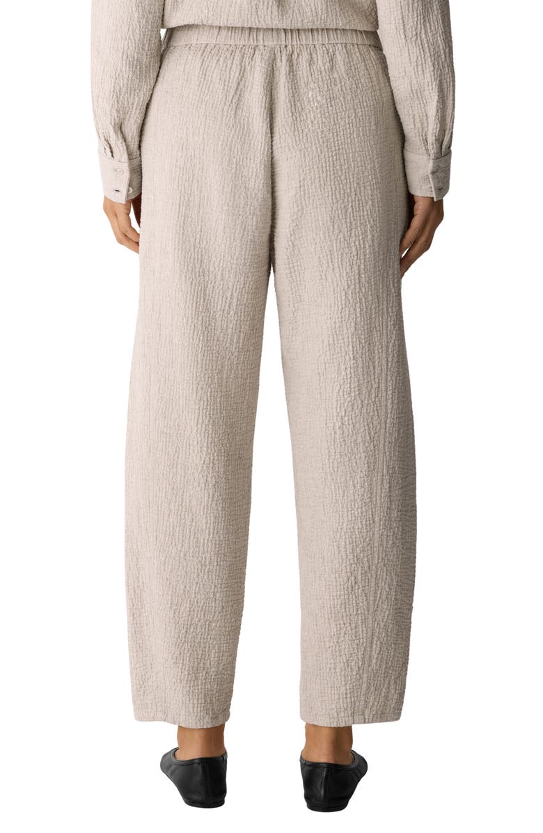 Eileen Fisher Stretch Organic Cotton Ankle Lantern Pants, Alternate, color, Dove