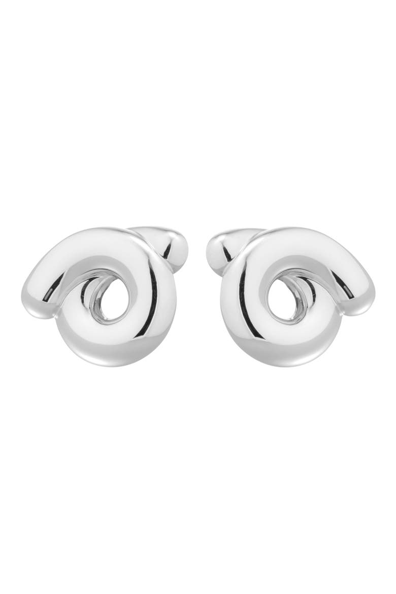 Tarallo Stud Earrings, Main, color, SILVER