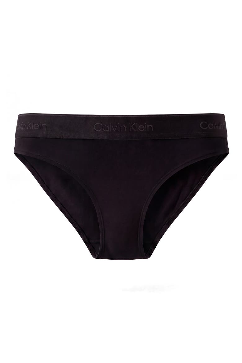Icon Cotton Blend Bikini, Main, color, BLACK