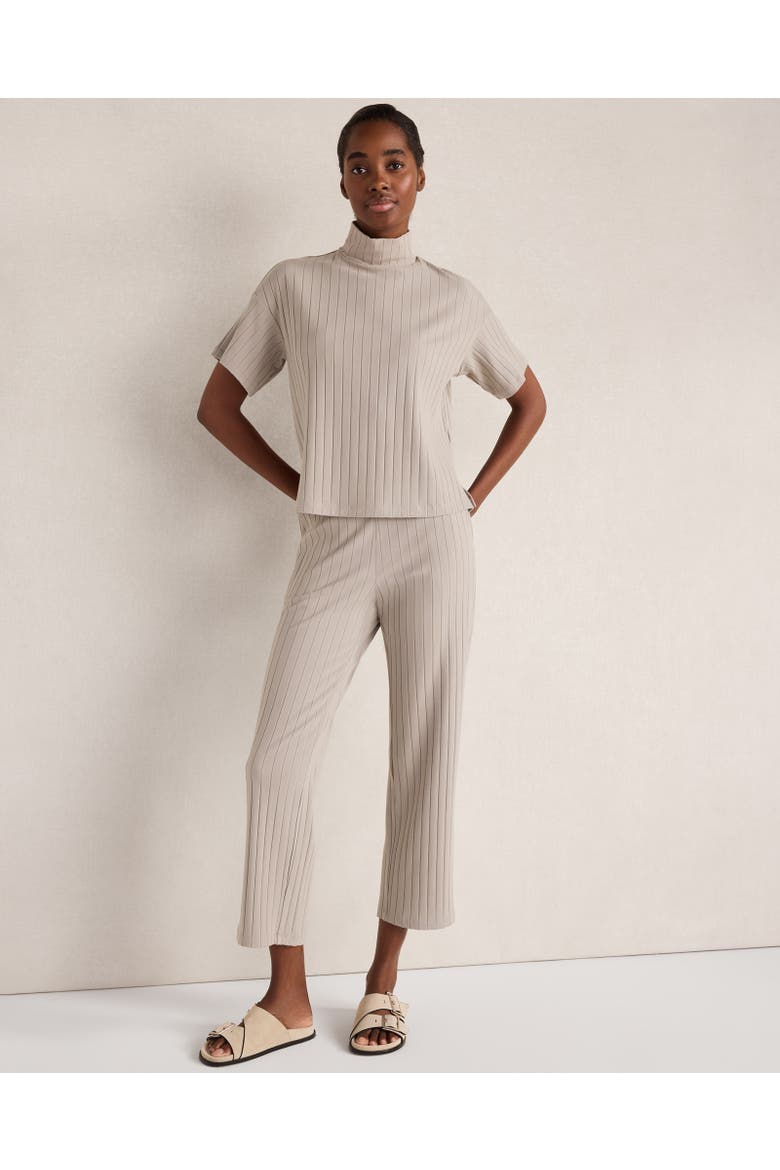 Ribbed Straight Leg Pants, Main, color, Mushroom