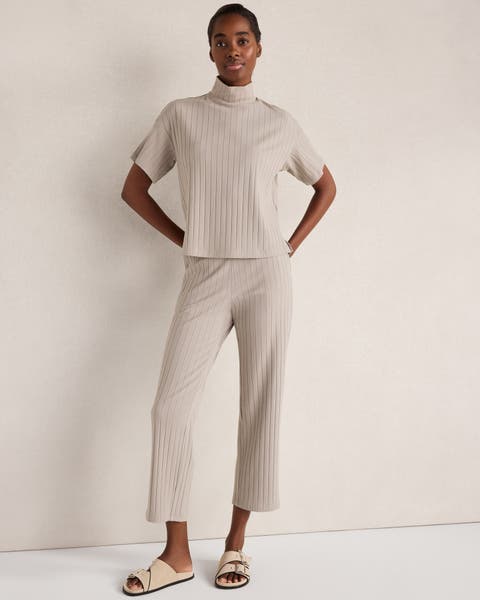 Ribbed Straight Leg Pants