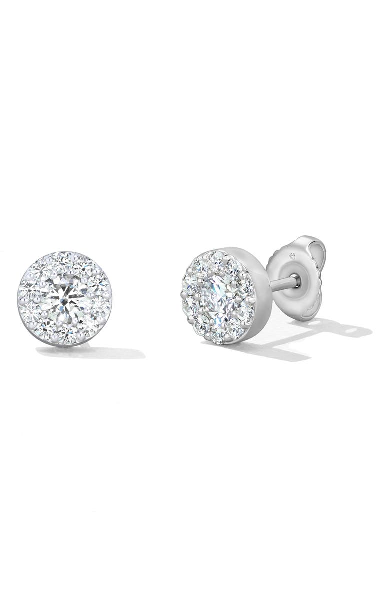 HEARTS ON FIRE Fulfillment Diamond Stud Earrings, Main, color, White Gold
