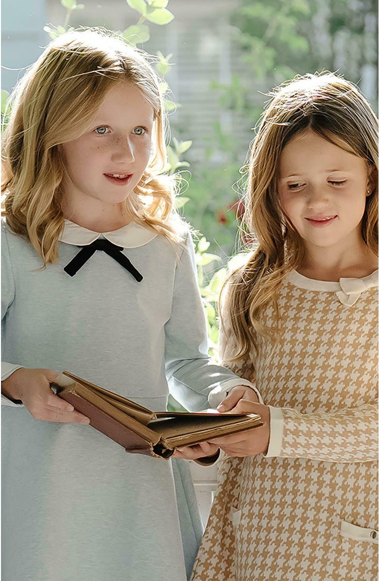 Hope & Henry Girls' French Look Ponte Dress with Bow, Kids, Alternate, color,