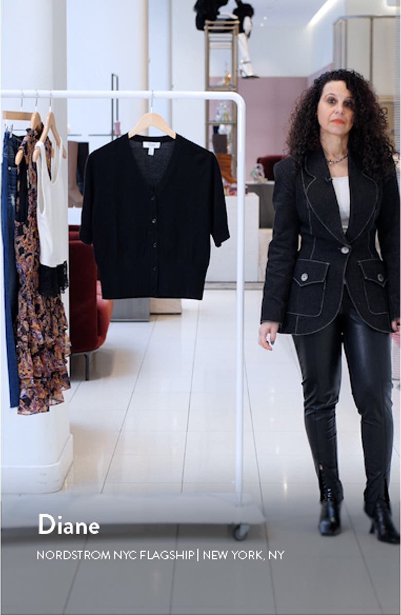 Slim Fit Short Sleeve Wool Cardigan, sales video thumbnail