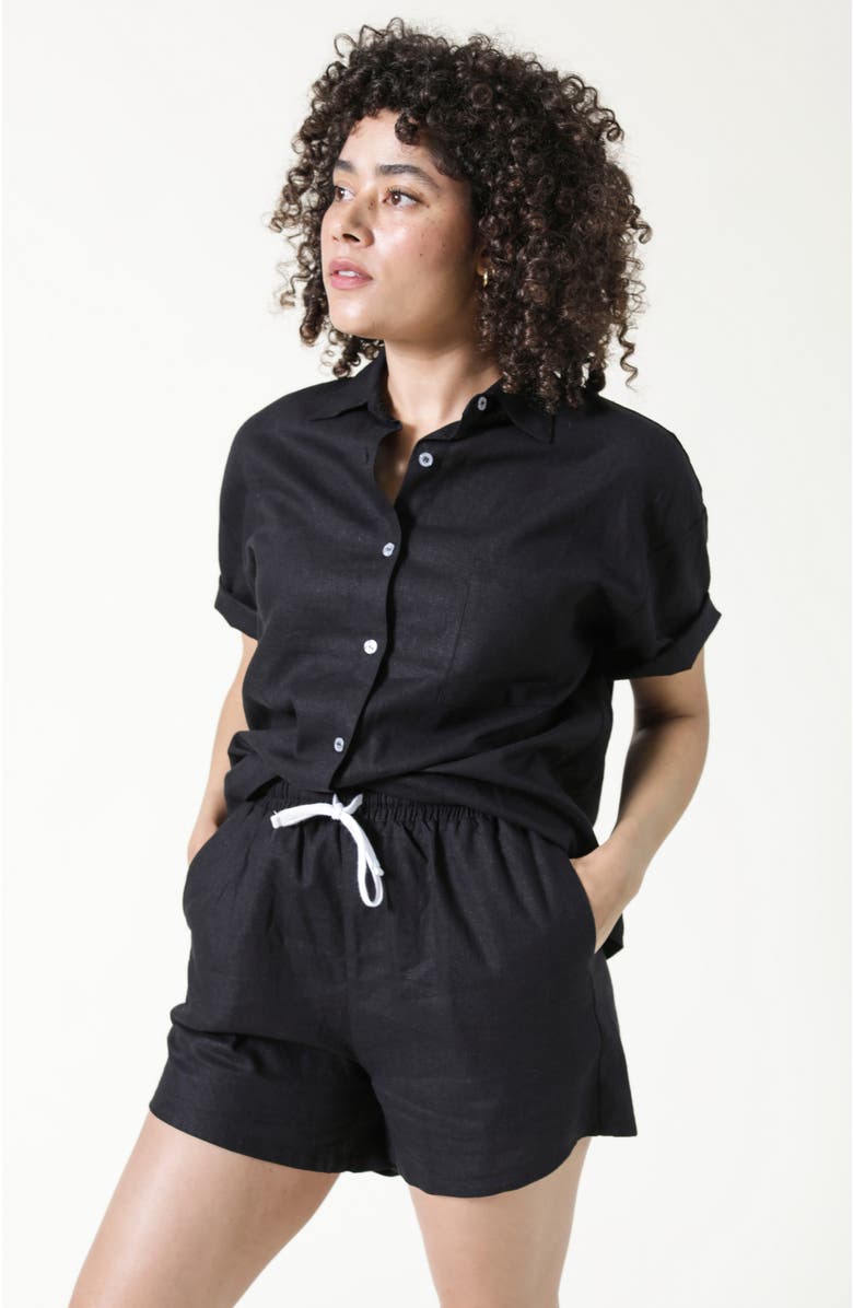 POPLINEN Rita Linen Shirt, Alternate, color, 