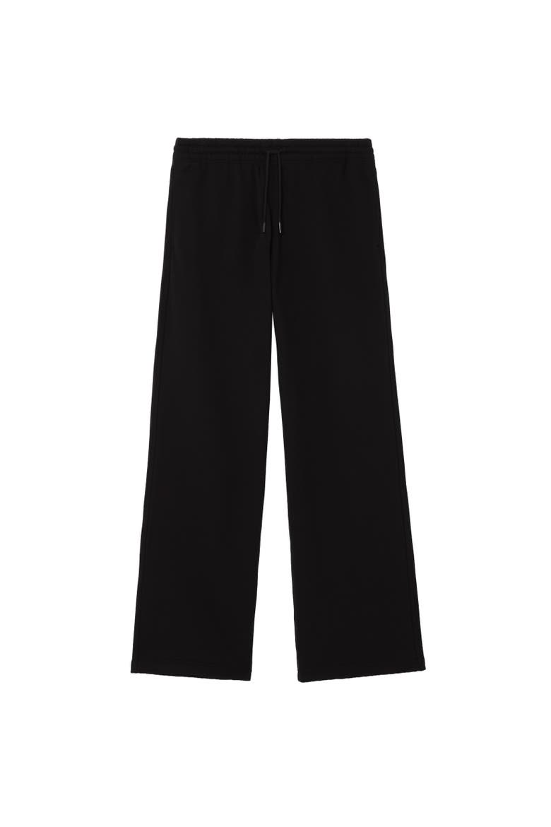 Check Label Cotton Track Pants, Alternate, color, Black