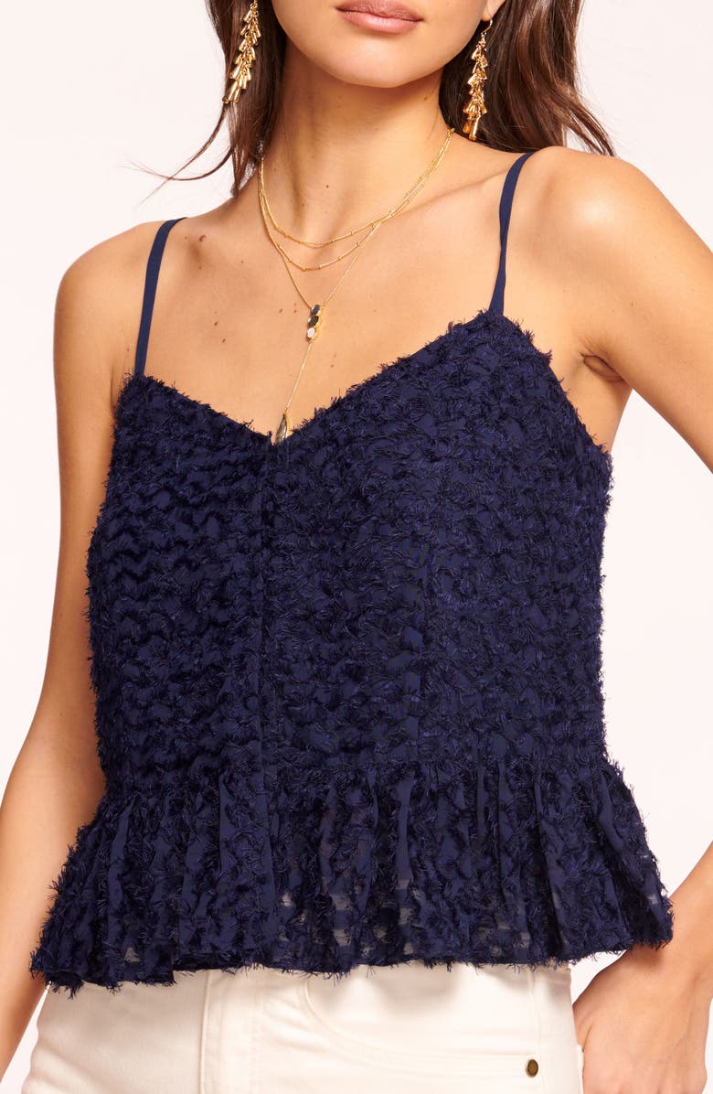 Ramy Brook Regina Eyelash Peplum Camisole, Alternate, color, 