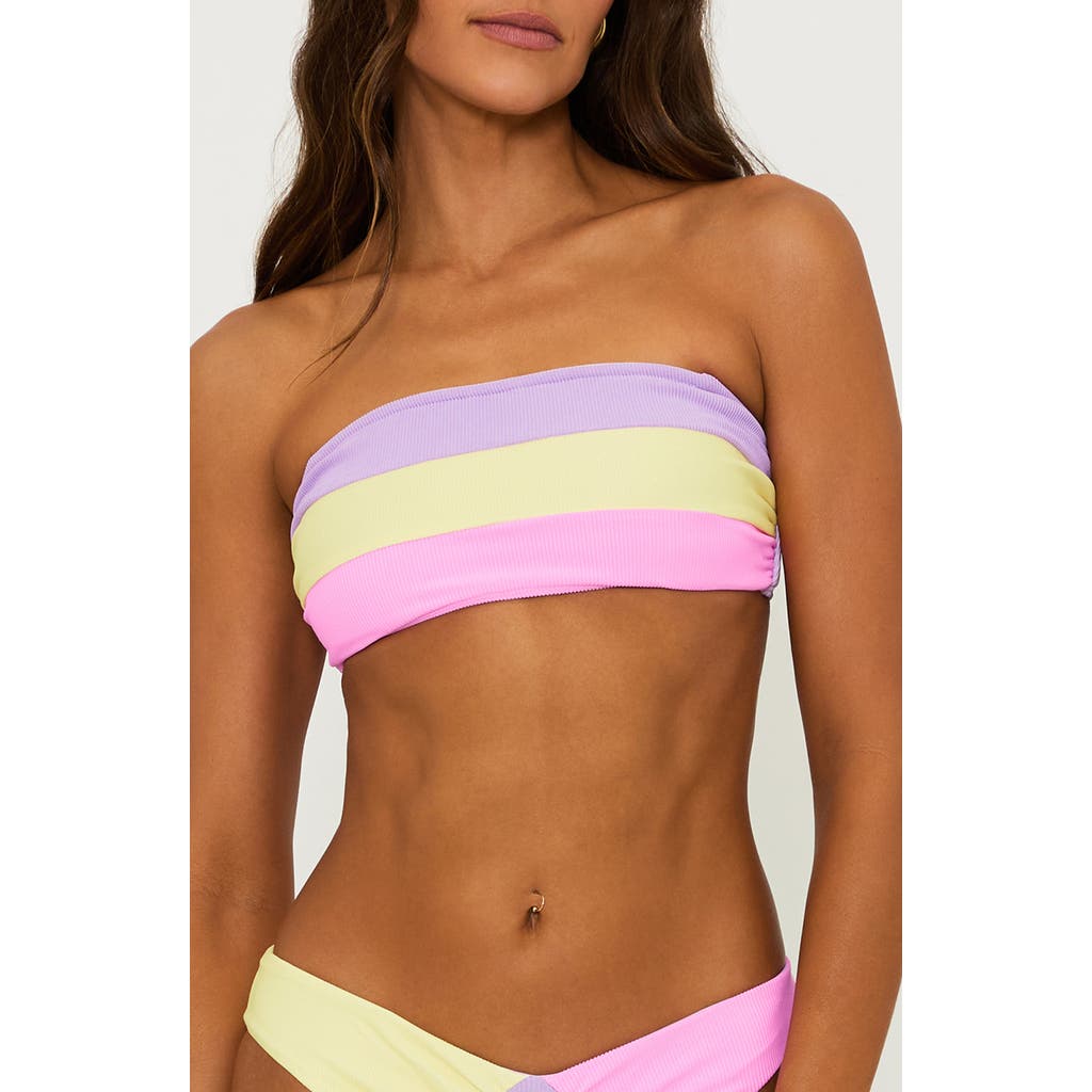 BEACH RIOT BEACH RIOT KAY COLORBLOCK STRAPLESS BIKINI TOP