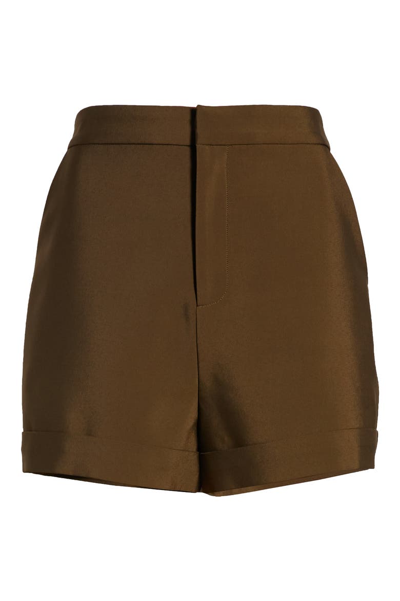 High Waist Tailored Shorts, Alternate, color, OLIVE