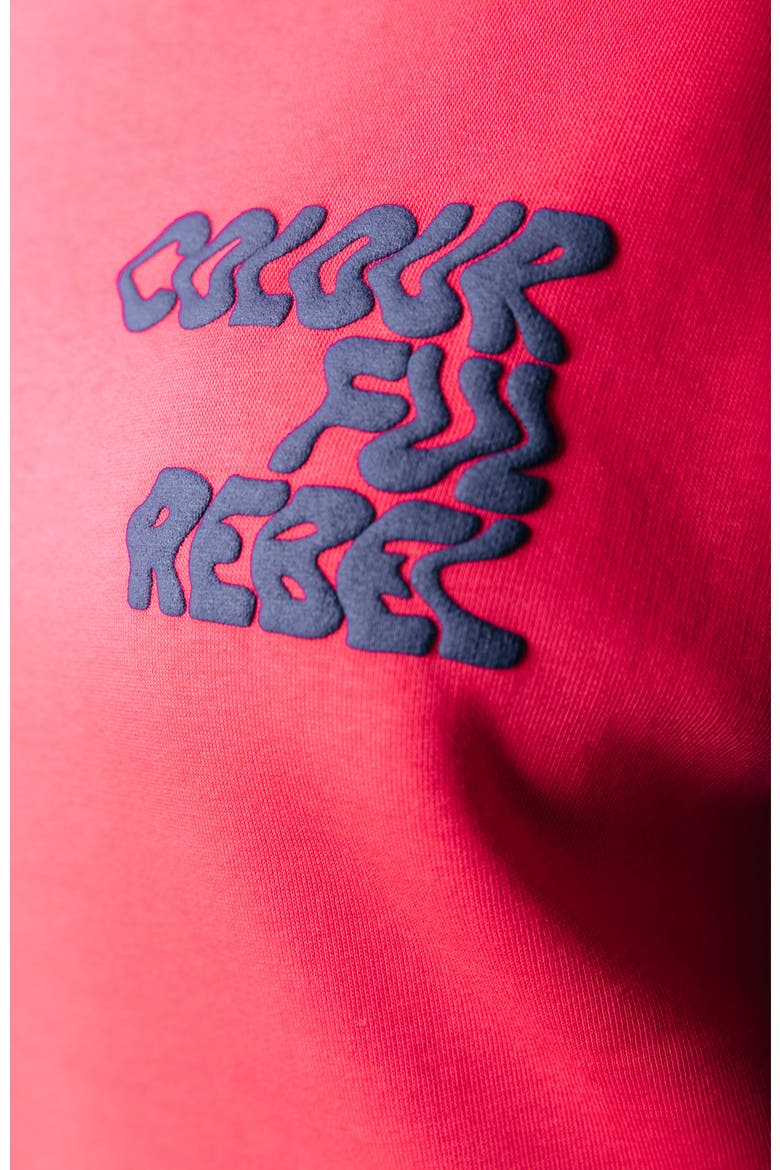 Logo Wave Relaxed Sweat, Alternate, color, Red