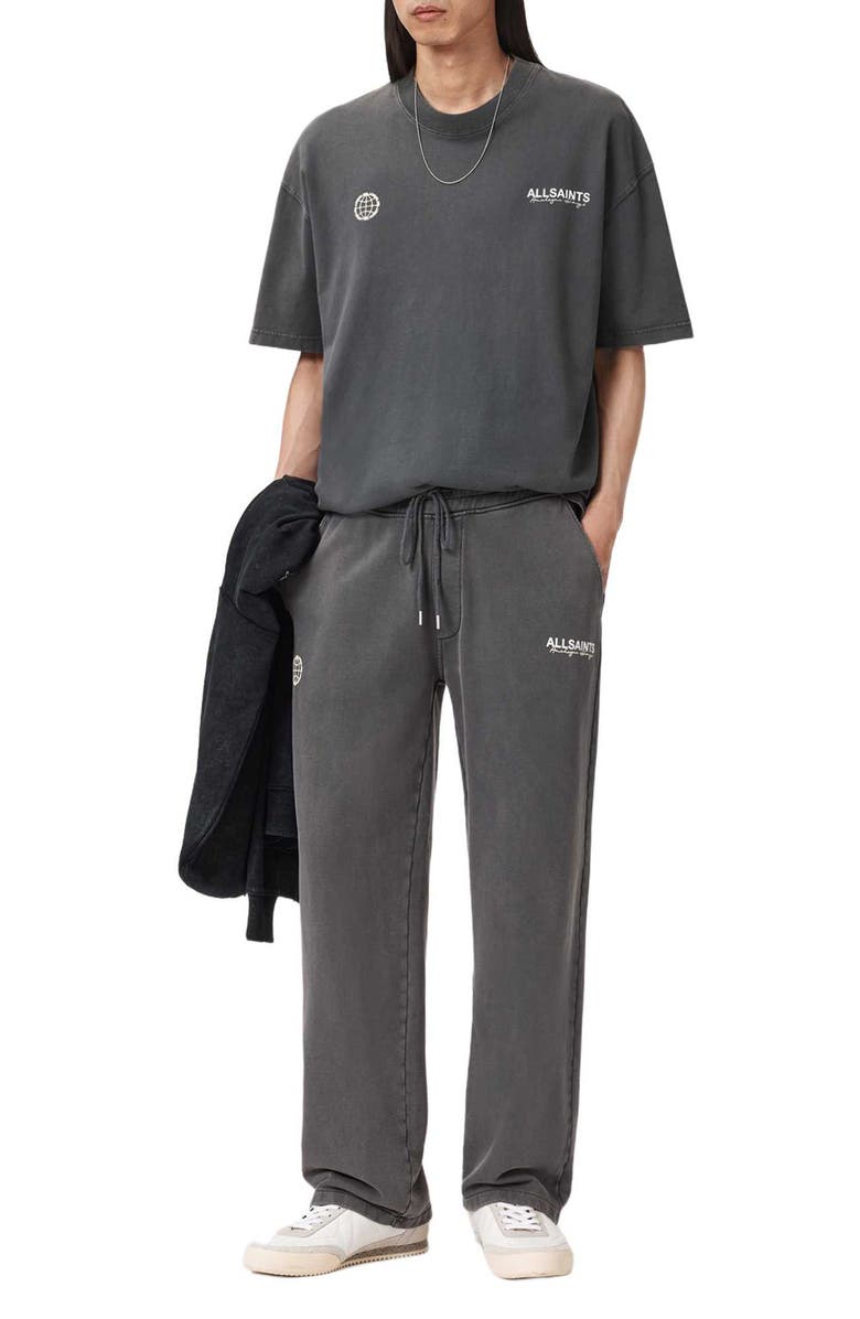 AllSaints Emblem Cotton Graphic T-Shirt, Alternate, color, Washed Black