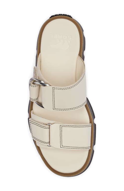Sorel Rein Dual-grip Slide Sandals In Chalk/black