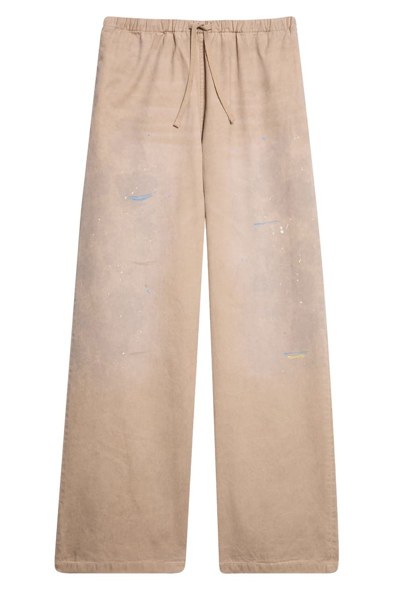 Plott Peached Washed Twill Wide Leg Pants, Alternate, color, LIGHT BEIGE
