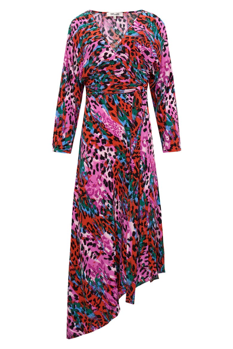 Eloise Leopard Print Faux Wrap Dress, Alternate, color, BAD HABIT SM