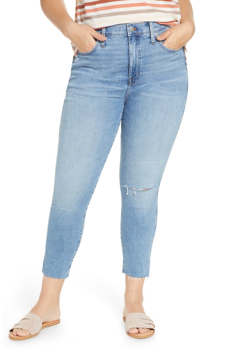 Ripped 10-Inch High Waist Crop Skinny Jeans, Alternate, color, EMERY WASH