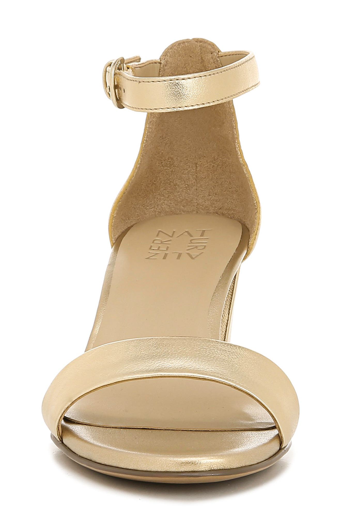 Vera Ankle Strap Sandal, Alternate, color, DARK GOLD LEATHER