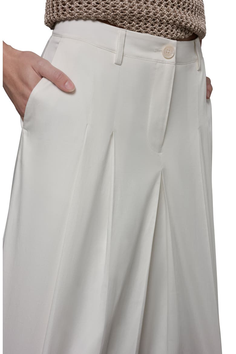 Pleated Crop Wide Leg Pants, Alternate, color, CREAM