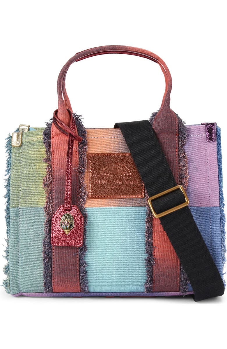Kurt Geiger London Small Southbank Patchwork Denim Tote, Main, color,