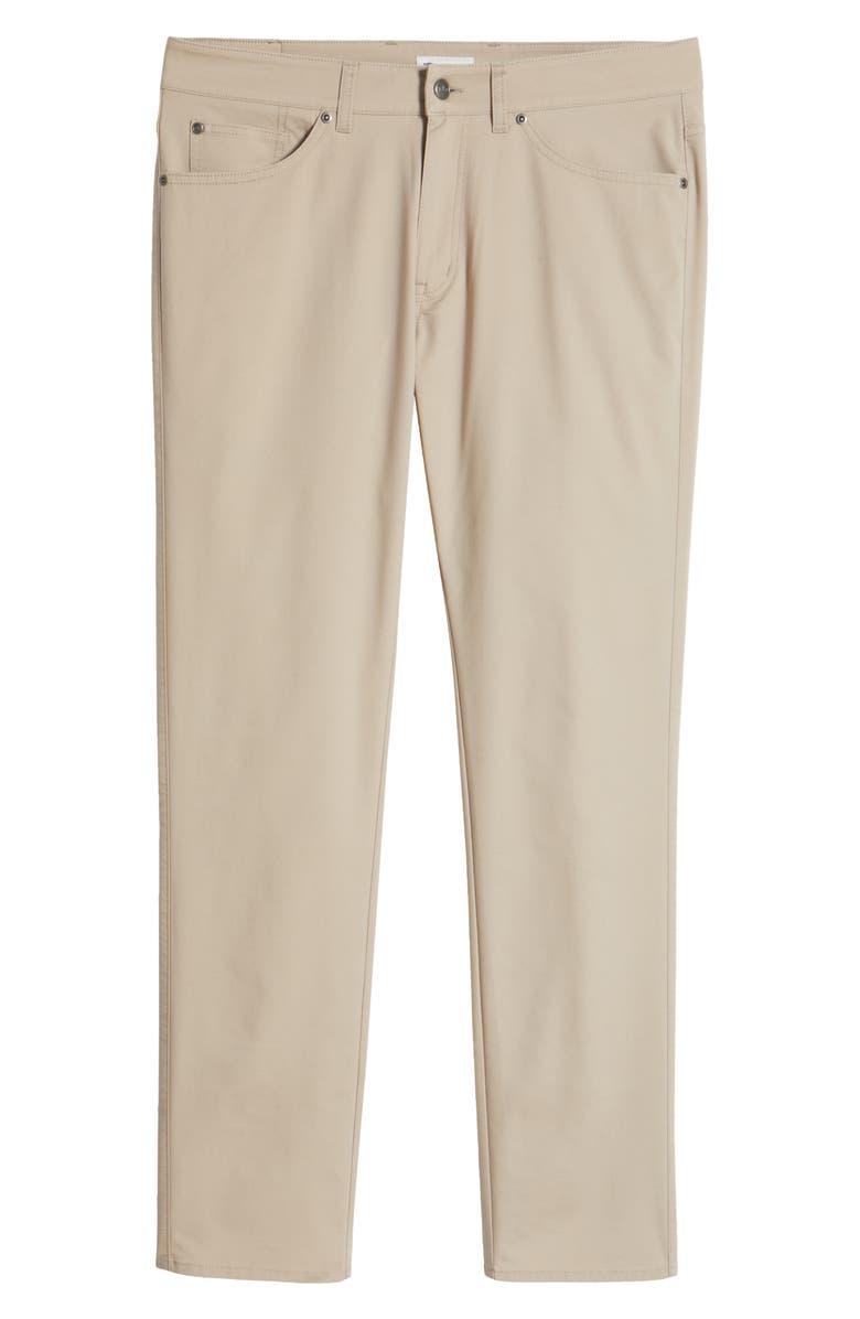 Peter Millar Crown Comfort Signature Sateen Five-Pocket Pants, Alternate, color, Khaki