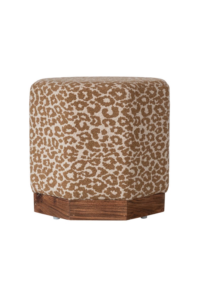 Stool / Ottoman with Base, Alternate, color, Brown