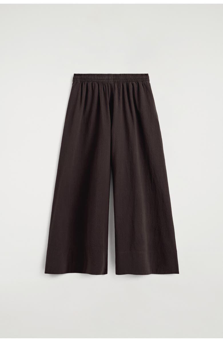 COS Seersucker Culottes, Alternate, color, Brown