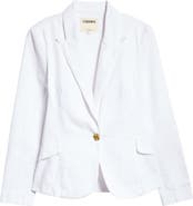 L'AGENCE Baldwin Cotton Denim Blazer Jacket