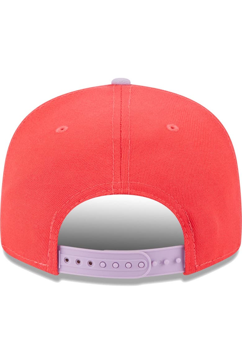 Men's New Era Red/Lavender Tampa Bay Buccaneers Two-Tone Color Pack 9FIFTY Snapback Hat, Alternate, color, Red
