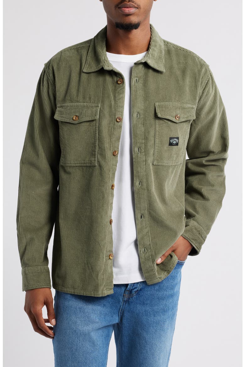 Bong Days Regular Fit Cotton Denim Button-Up Shirt, Main, color, SAGE
