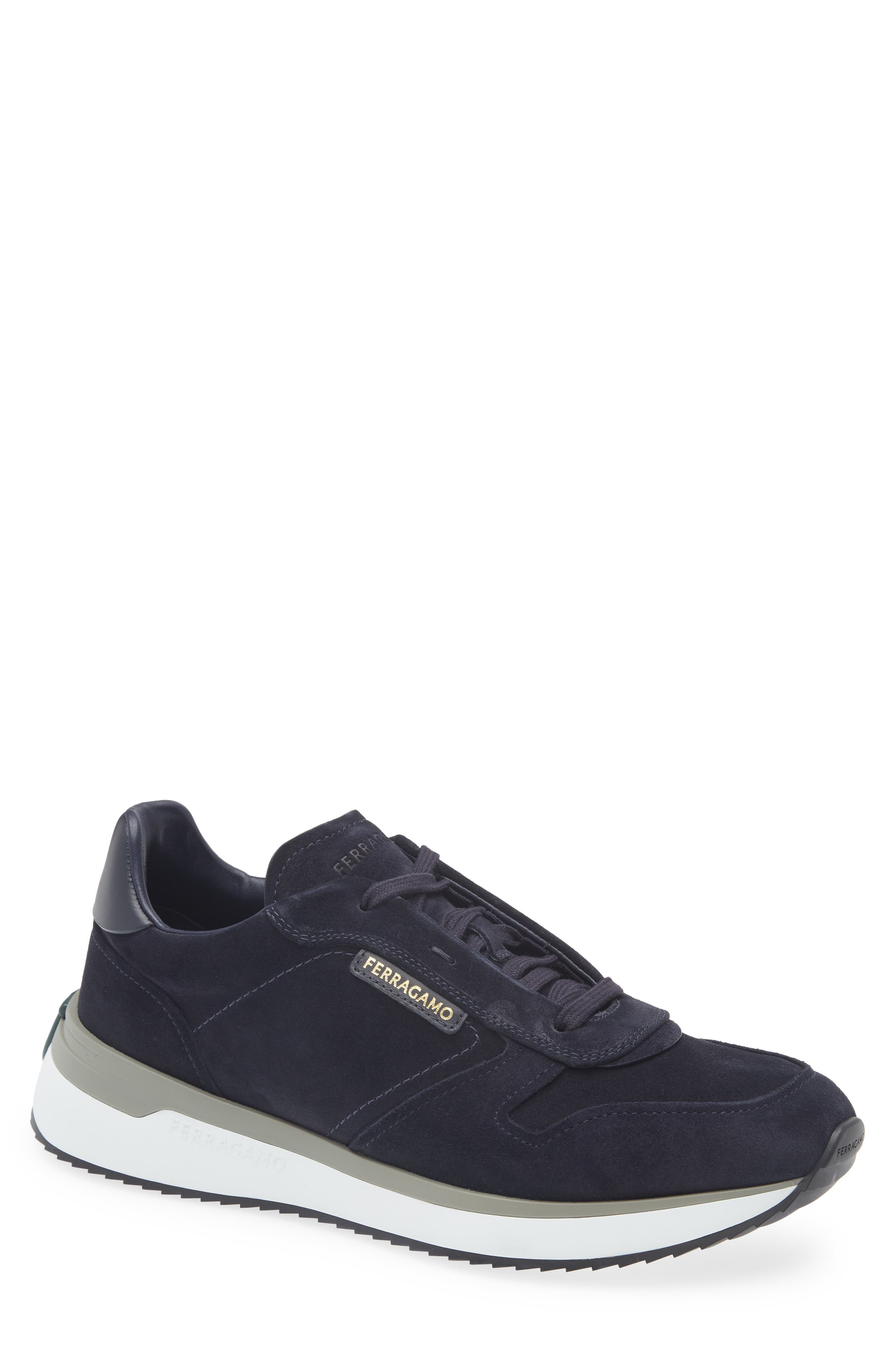 FERRAGAMO America Sneaker, Main, color, Navy