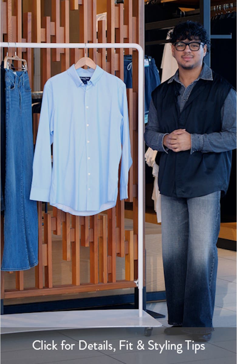 Leeward Trim Fit Geometric Pattern Button-Up Shirt, sales video thumbnail