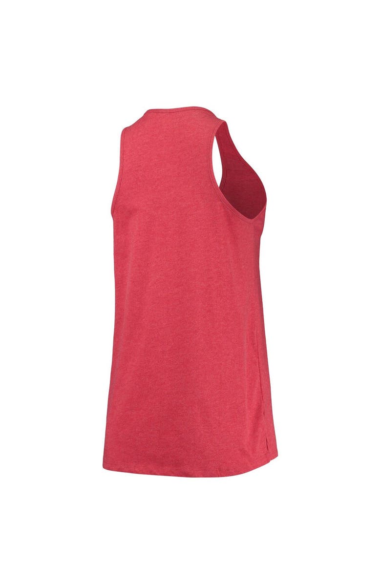 New Era Women's New Era Heathered Red Chicago Bulls Scoop-Neck Racerback Tank Top, Alternate, color, Heather Red