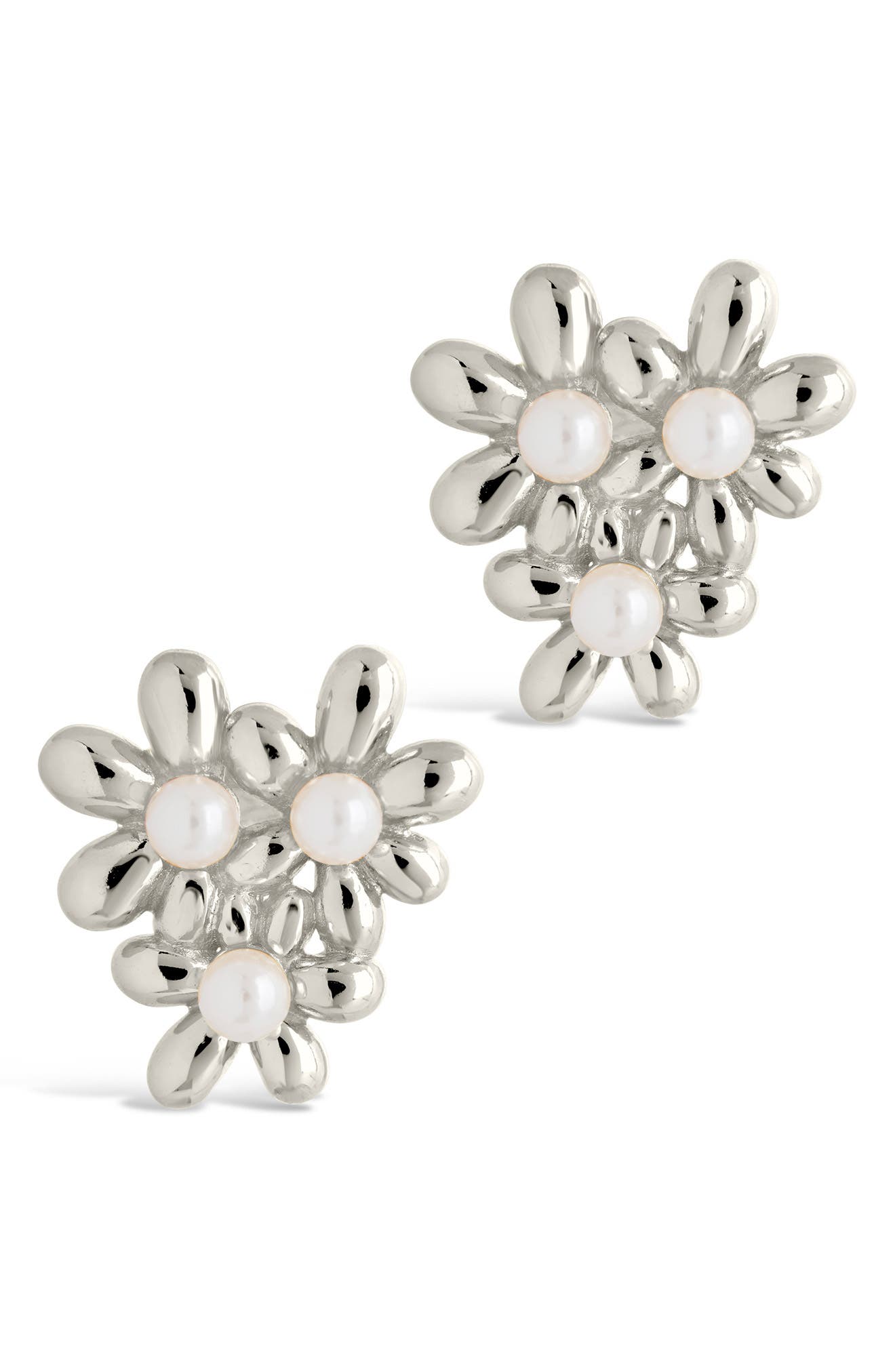 Sterling Forever Vallie Cultured Pearl Stud Earrings