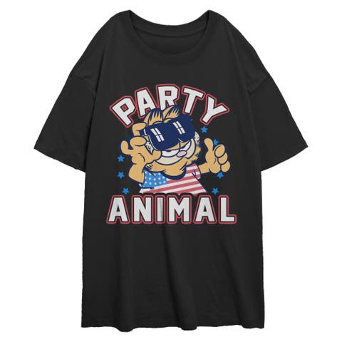 Juniors Garfield Cat Party Animal T Shirt