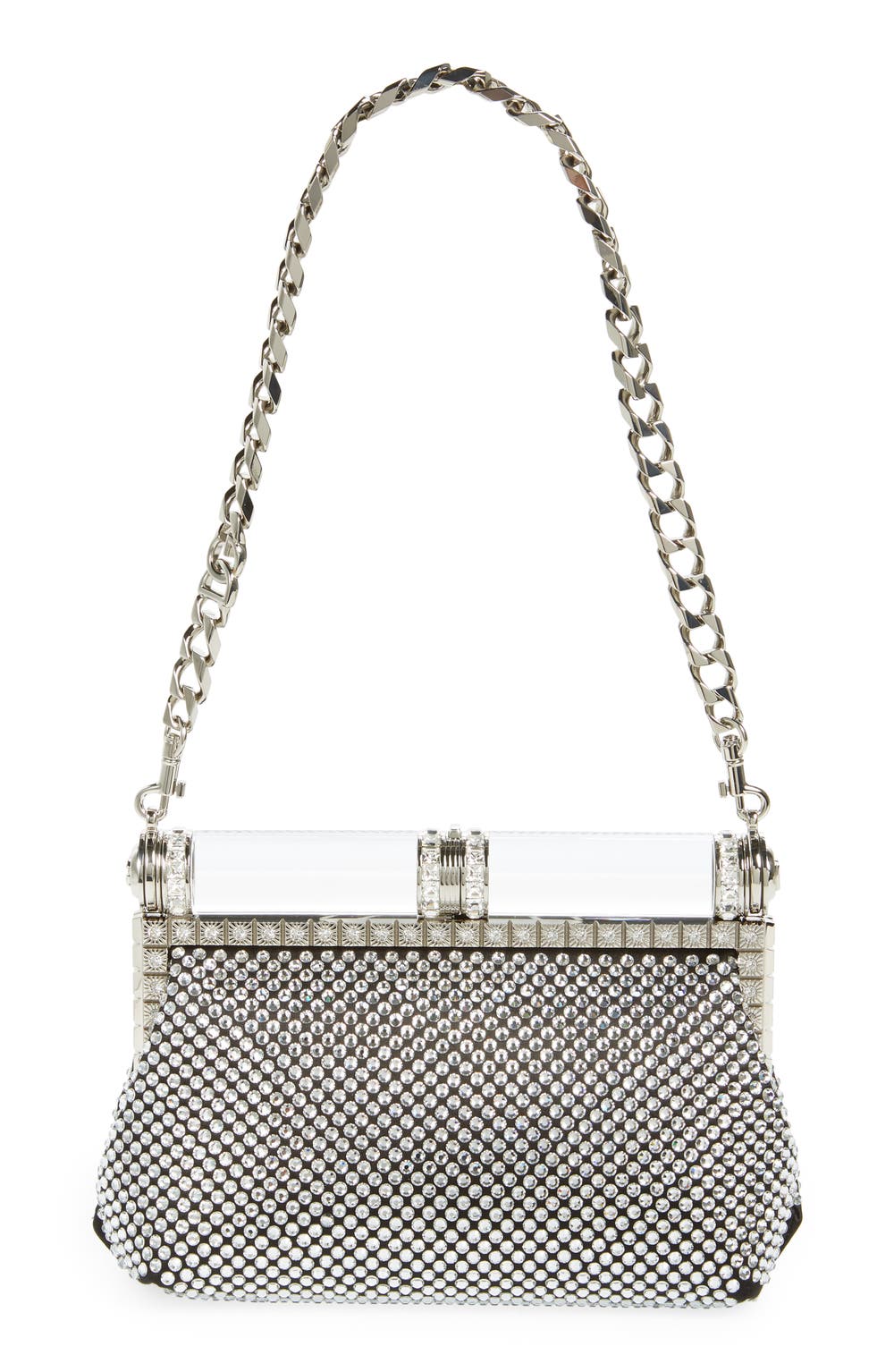 Bubu Crystal Embellished Clutch, color, 8S488 BLACK/ CRYSTAL