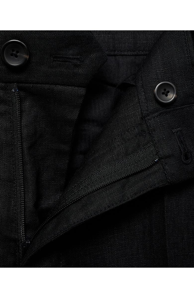 MANGO Pleated Linen Pants, Alternate, color,