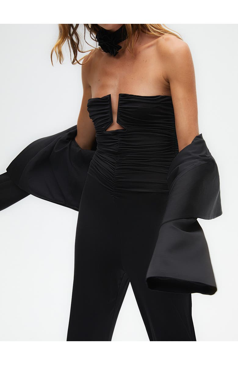 Nocturne Strapless Draped Jumpsuit, Alternate, color, 