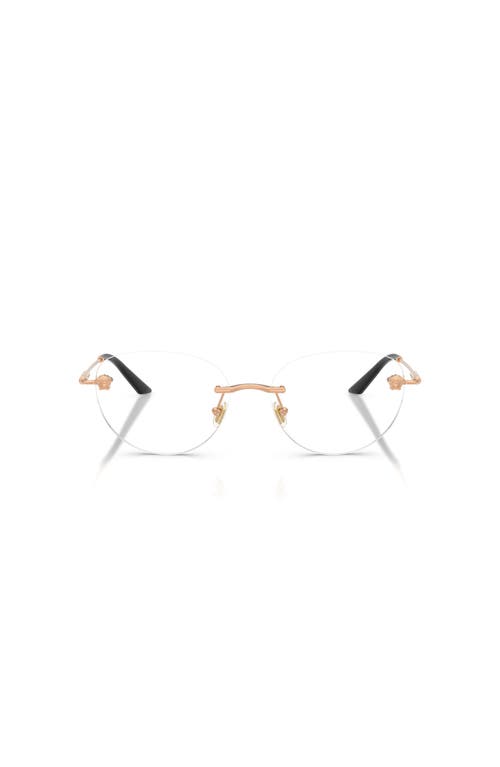 Versace 55mm Round Optical Glasses In Pink