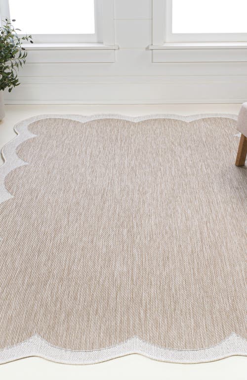 Jonathan Y Alice Classic Cottage Two-tone Scalloped Indoor/outdoor Shaped Area Rug
