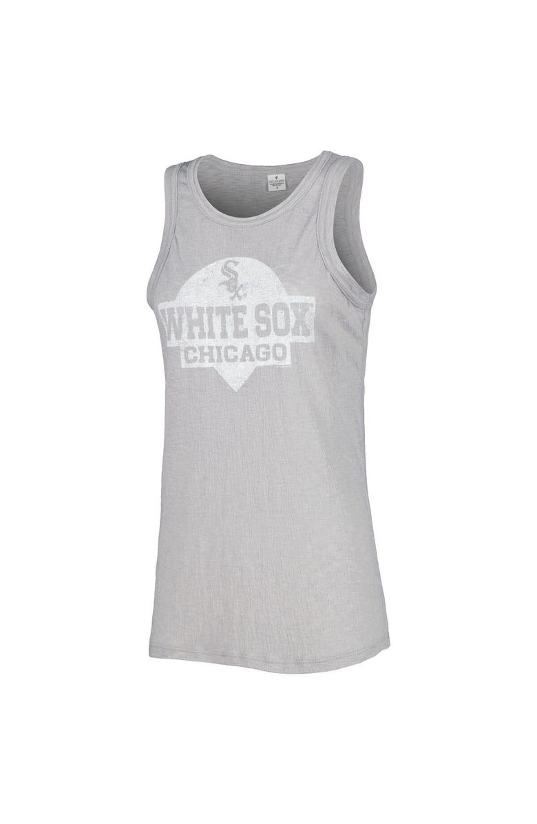 SOFT AS A GRAPE Women's Soft as a Grape Gray Chicago White Sox Tri-Blend Tank Top, Alternate, color, Gray
