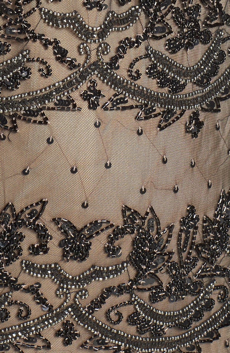 Adrianna Papell Beaded Mesh Gown, Alternate, color,