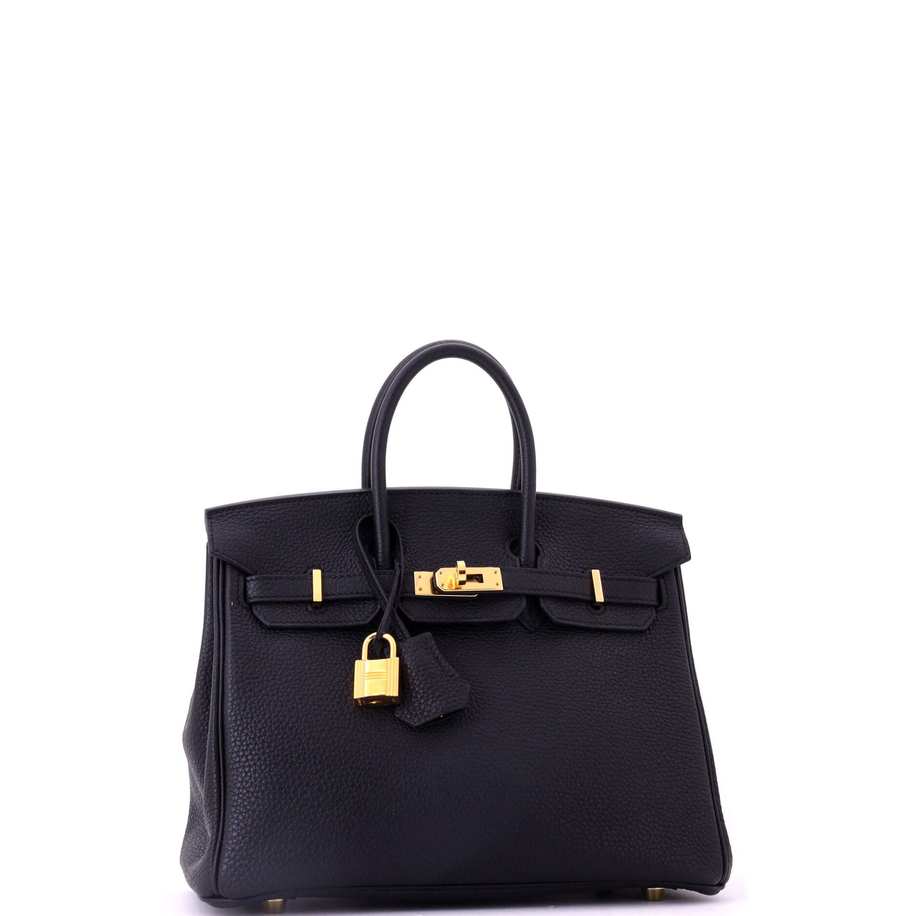 Pre-Owned Hermes Birkin Handbag Black Togo with Gold Hardware 25, Alternate, color, Noir