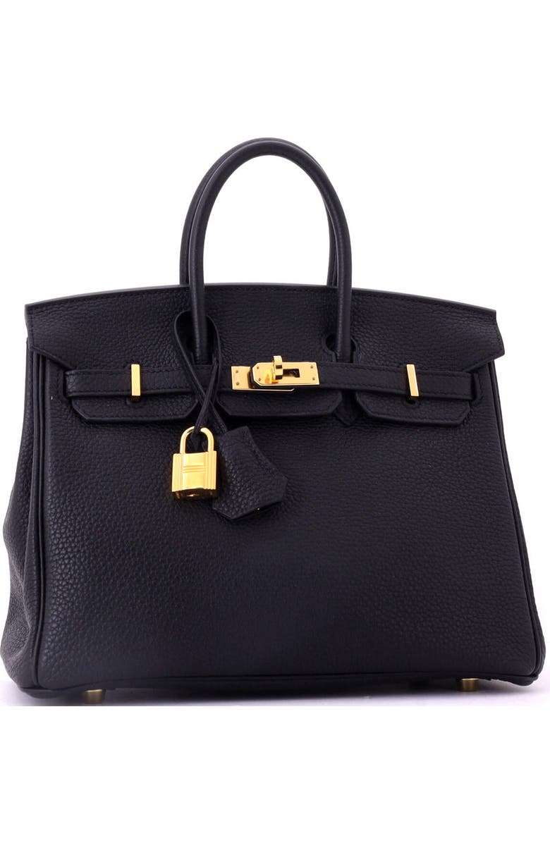 Pre-Owned Hermes Birkin Handbag Black Togo with Gold Hardware 25, Alternate, color, Noir