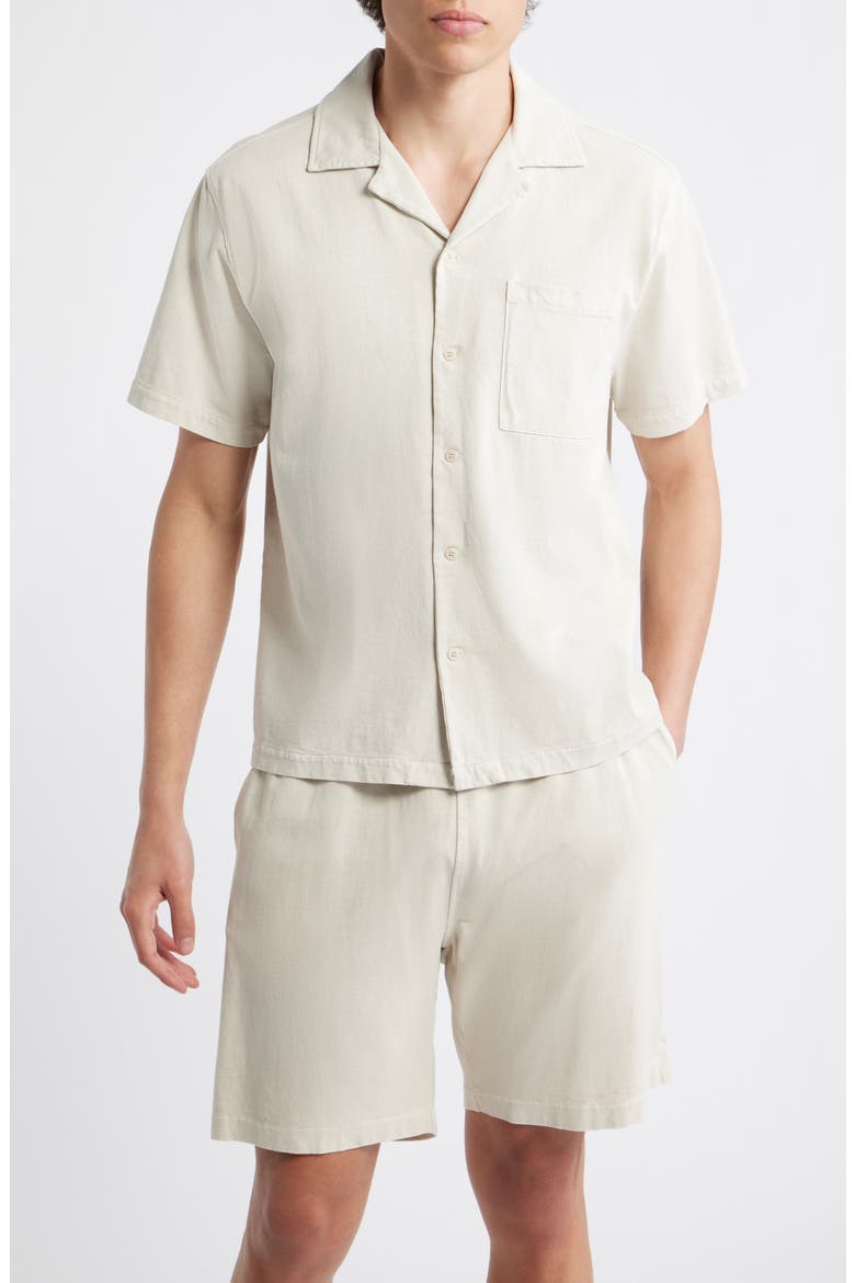 Caza Featherweight Organic Cotton Camp Shirt, Main, color, CREAM