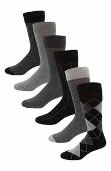Lorenzo Uomo 6-Pack Assorted Cotton Blend Dress Socks