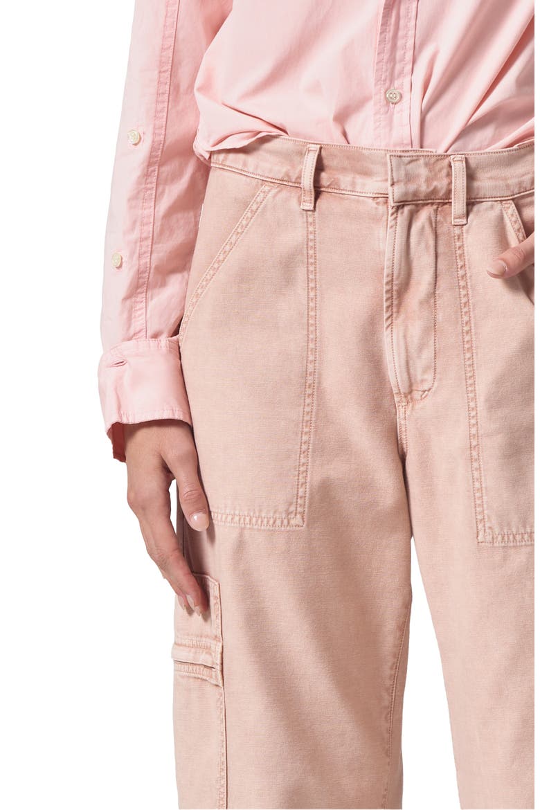 Marcelle Low Rise Barrel Cargo Pants, Alternate, color, ROSELLE (LT PINK)